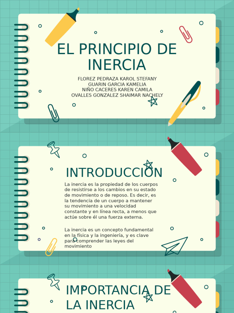 LA INERCIA | PDF | Fuerza | Inercia