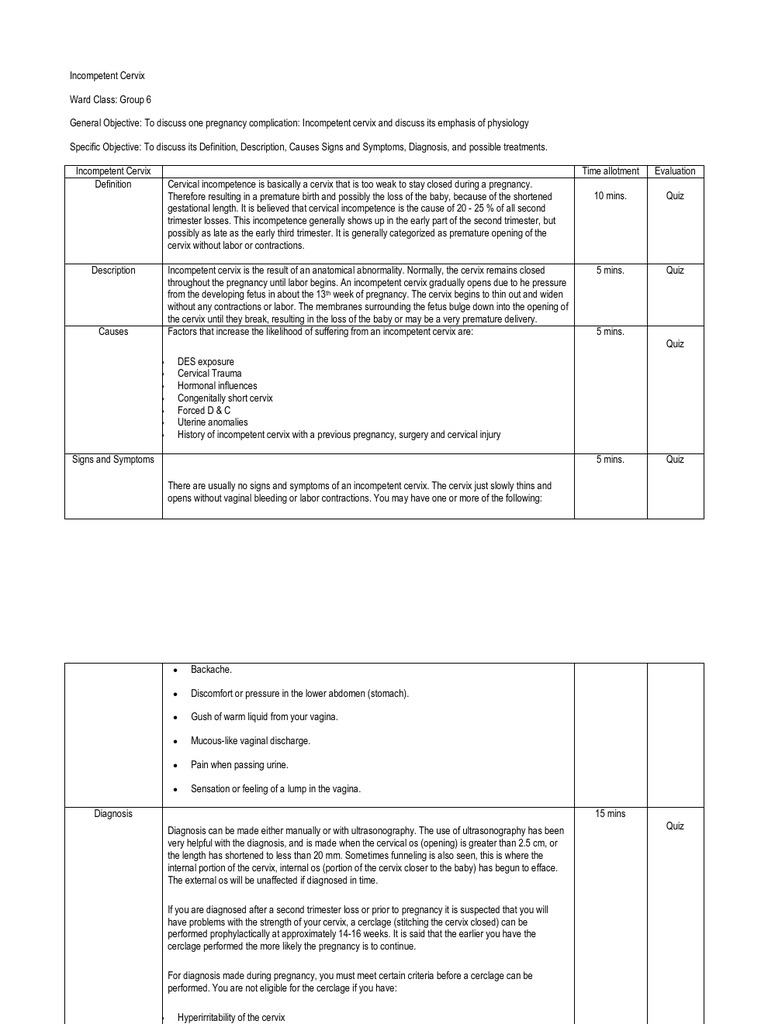 Incompetent Cervix PDF