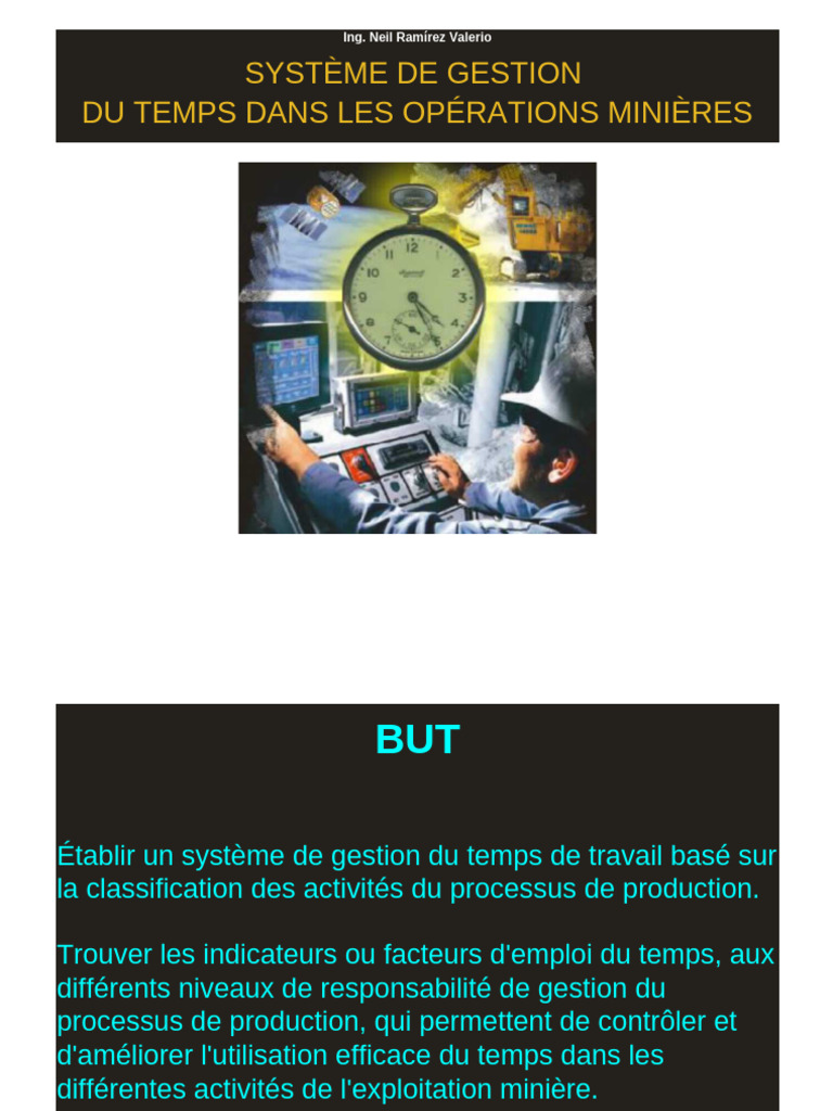 Gestion du Temps en Opérations Minières | PDF | Gestion du temps ...