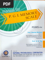 PGI Memory Scale Manual Overview | PDF | Wechsler Adult Intelligence ...