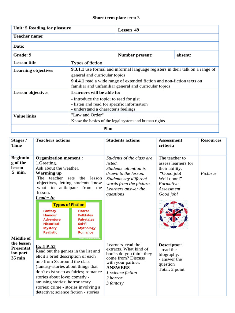 LP Excel 9 | PDF | Curriculum | Vocabulary