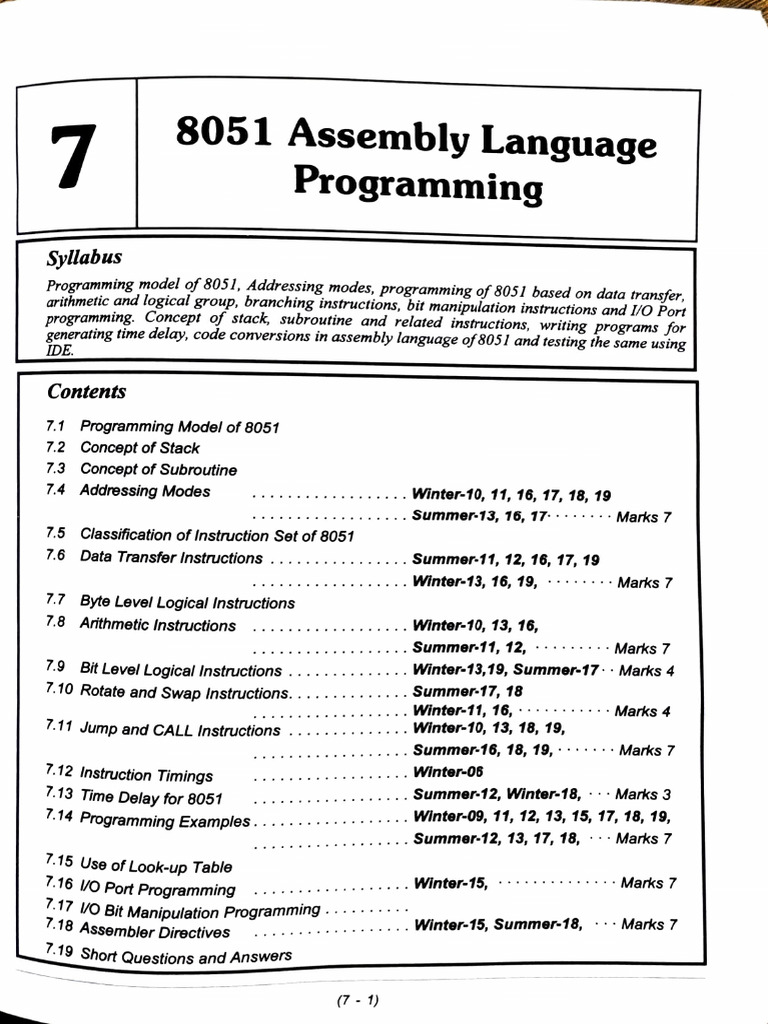 Unit-4 8051 Assembly Language Programming Technical | PDF | Pointer ...
