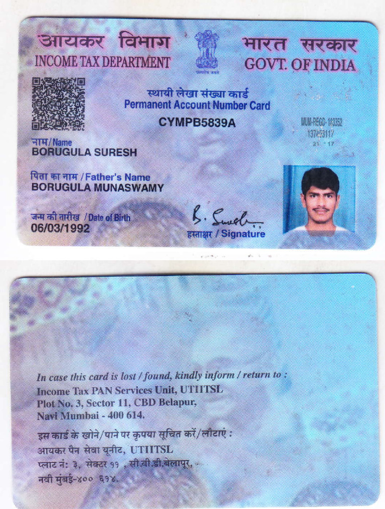 Permanent Account Number Card Details | PDF