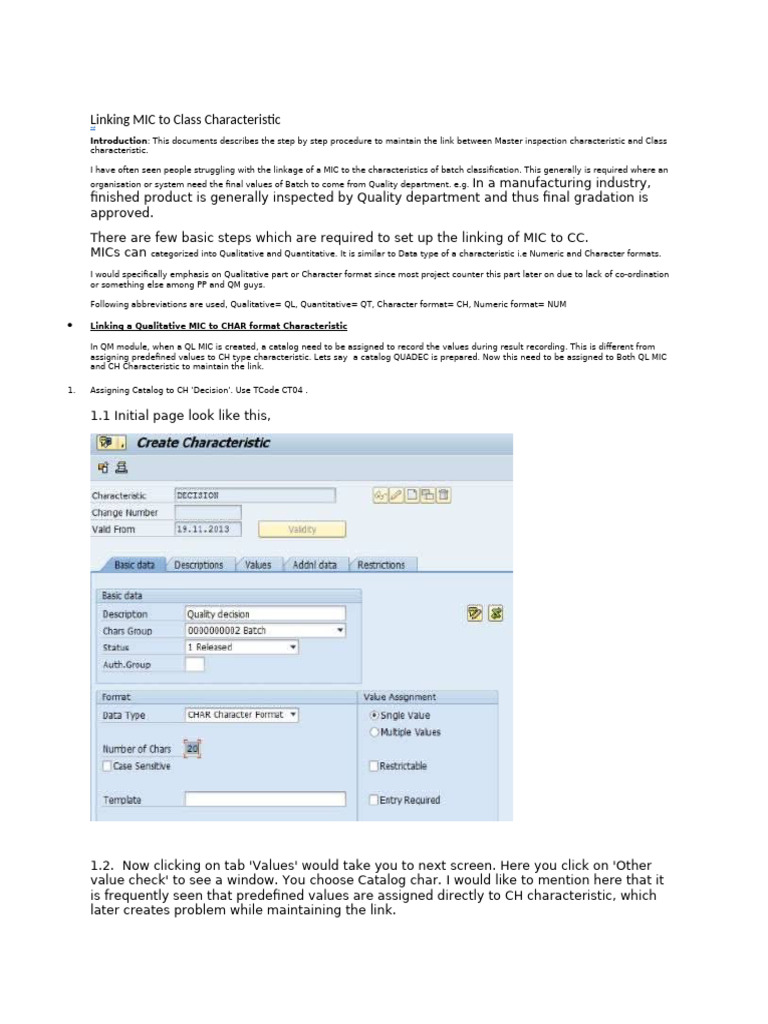 Linking MIC To Class Characteristic | PDF | Computing