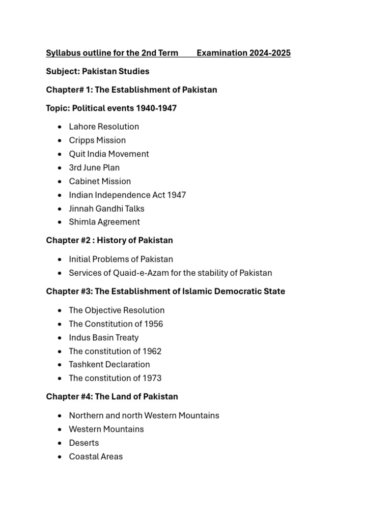 Syllabus Outline Pdf Pdf