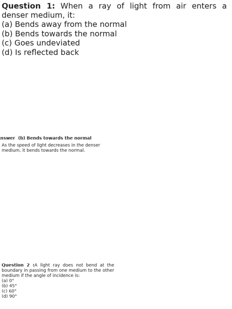 Light 1 pdf refraction reflection physics 