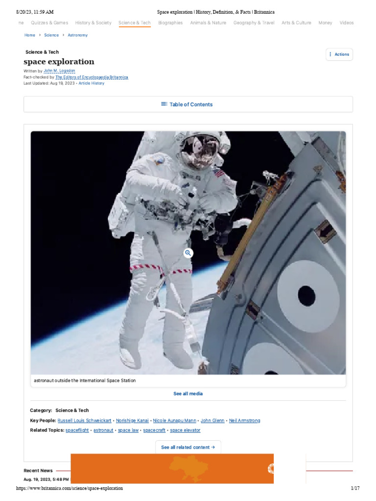 Space+Exploration+ +History,+Definition,+&+Facts+ +britannica | PDF ...