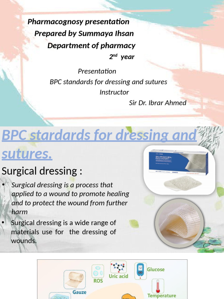 BPC Standards for Surgical Dressings | PDF | Surgical Suture | Textiles