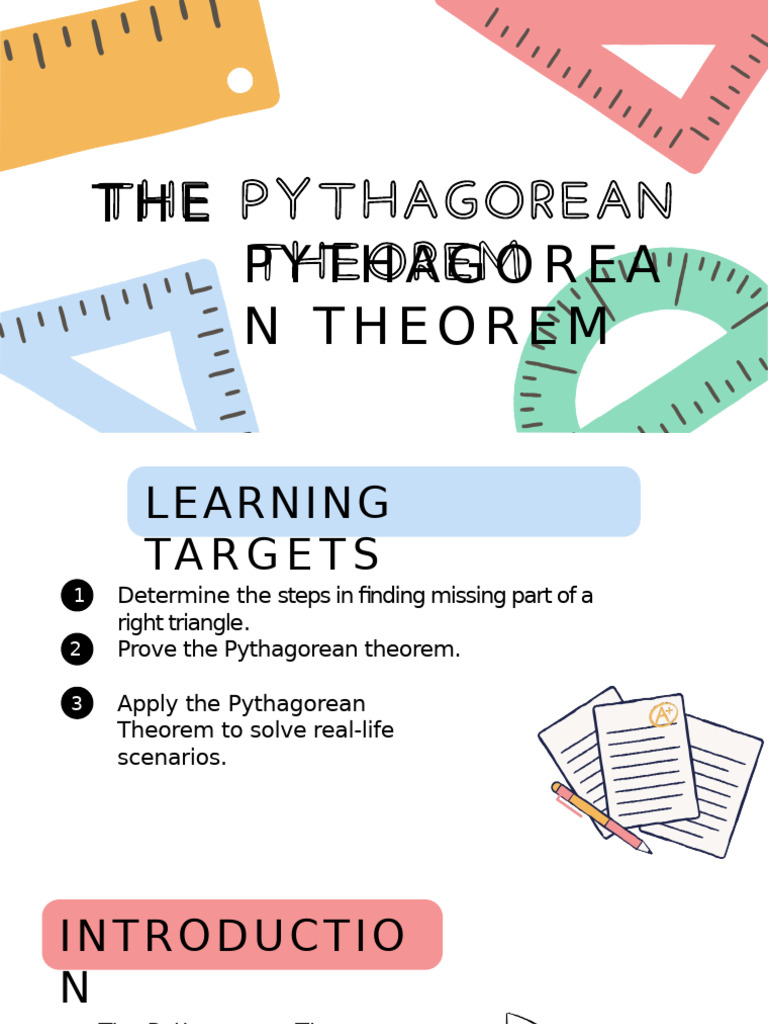 Pythagorean Theorem Education Presentation | PDF | Geometry | Euclidean ...
