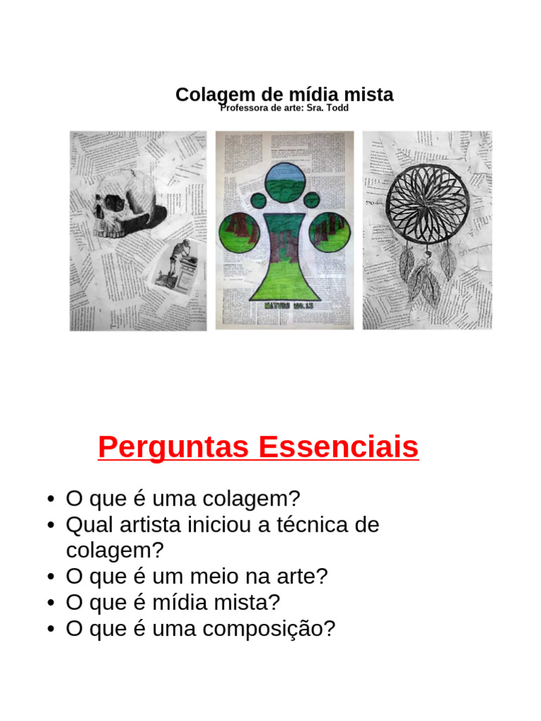 Introdução à Colagem de Mídia Mista | PDF | Pablo Picasso | Colagem