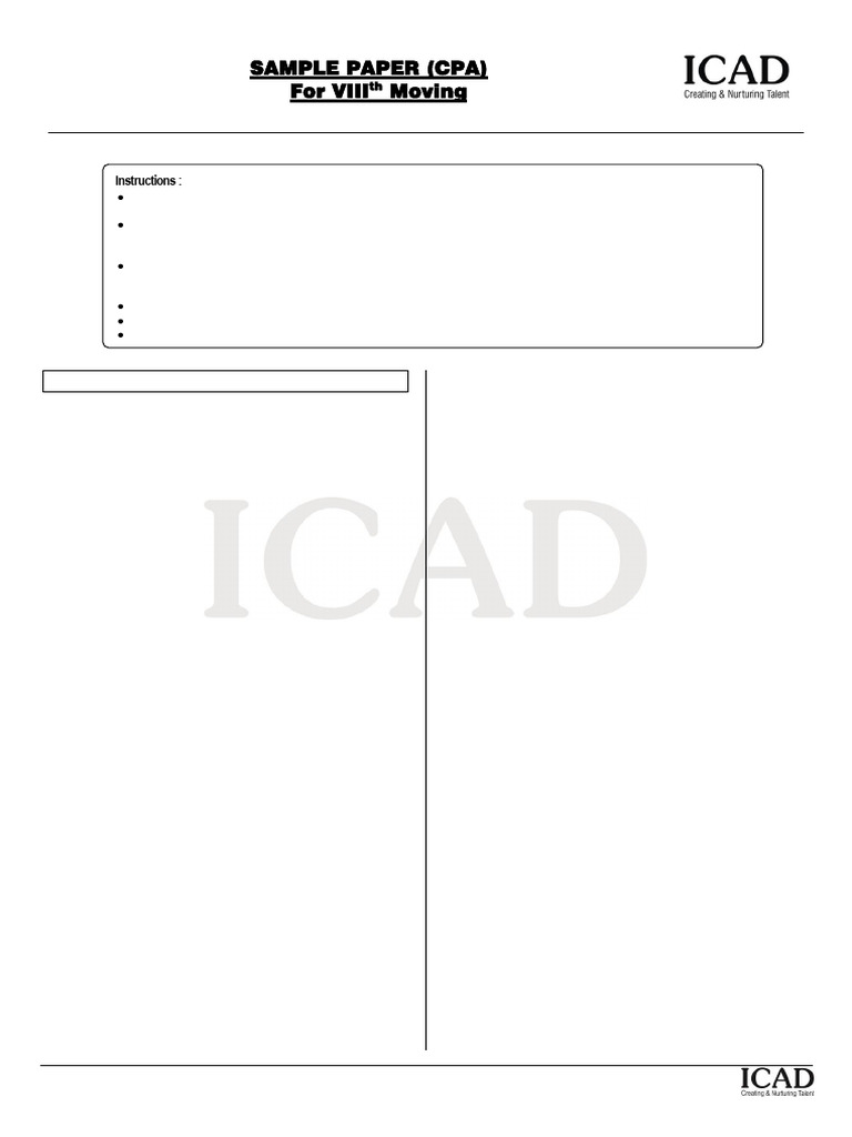 Grade 8 CPA Exam Sample Paper | PDF | Triangle | Euclidean Geometry