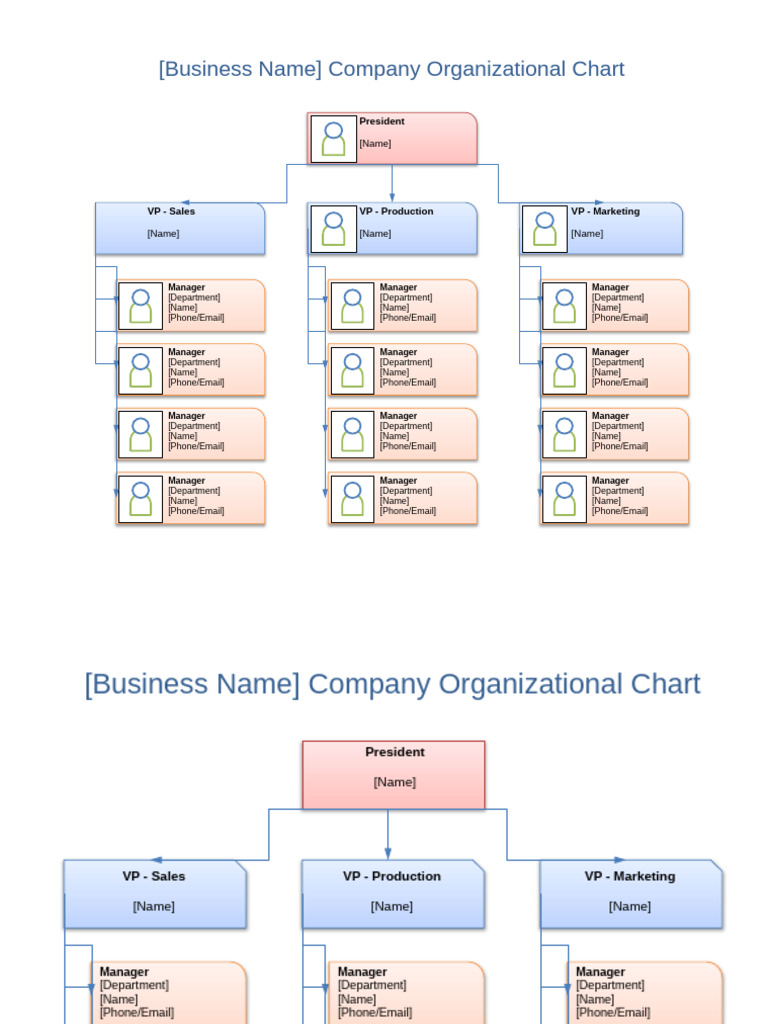 Company Organizational Chart Template | PDF