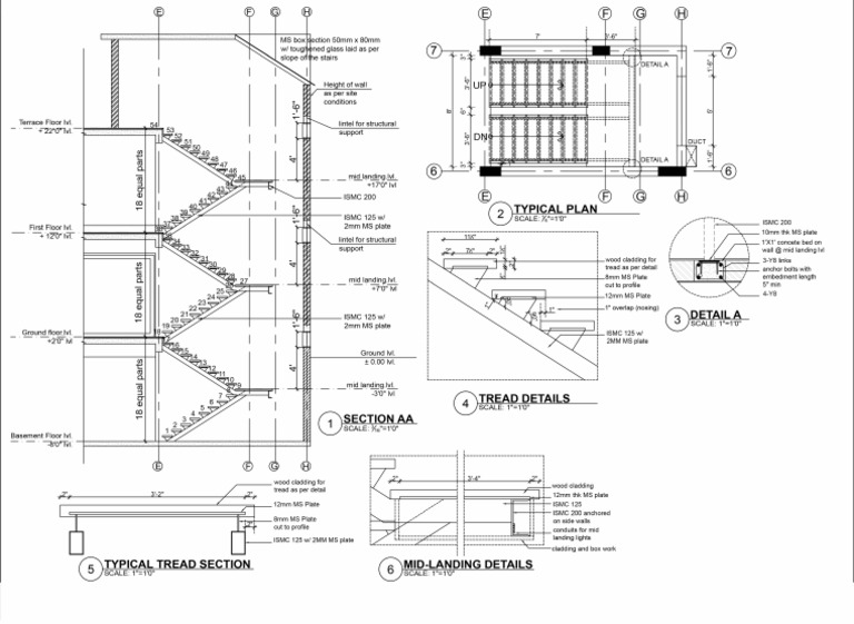 STAIRCASE DETAILS For Reference | PDF