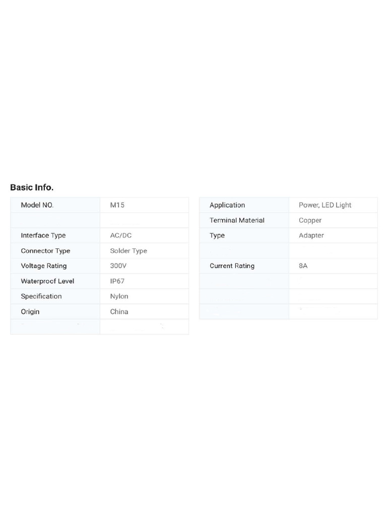Connector Specification | PDF