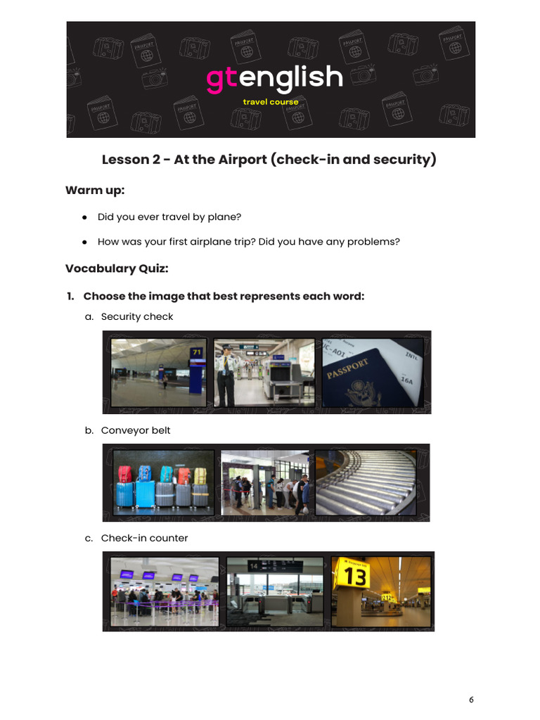 2 At The Airport Docx Pdf Baggage