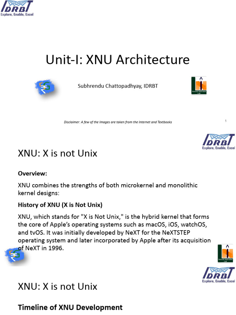 XNU Kernel Architecture Overview | PDF | Kernel (Operating System ...