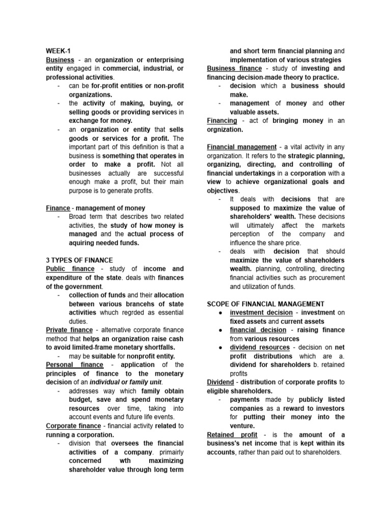 Business Finance - Reviewer | PDF | Loans | Stocks