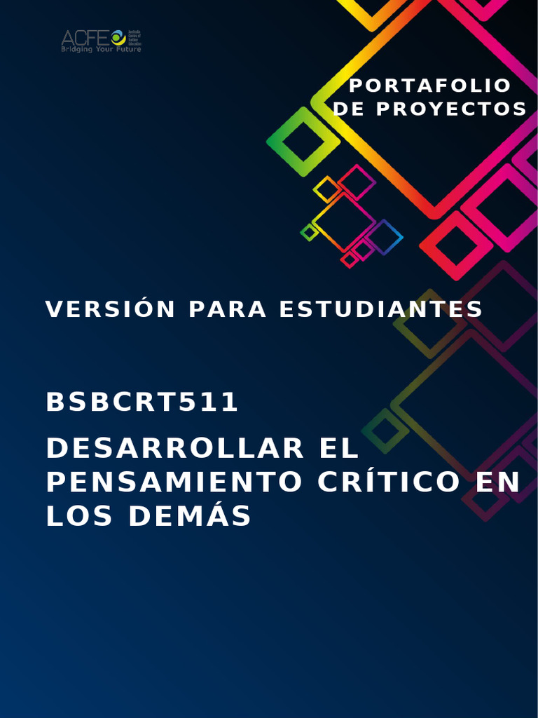 Habilidades de Pensamiento Crítico BSBCRT511 | PDF | Pensamiento ...