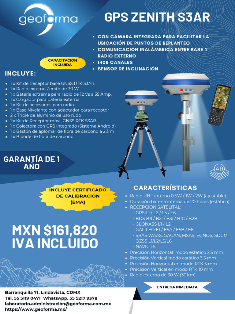 Kit GNSS RTK S3AR con Calibración | PDF | Navegación | Geodesia