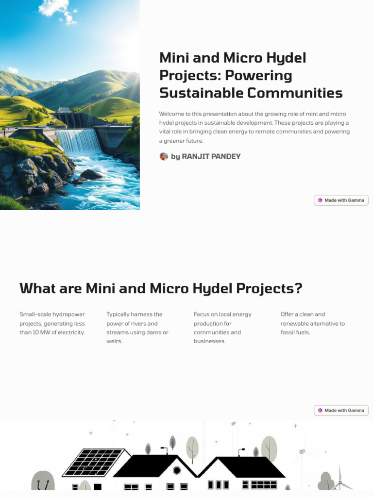 Mini & Micro Hydel Projects for Sustainability | PDF | Hydroelectricity ...