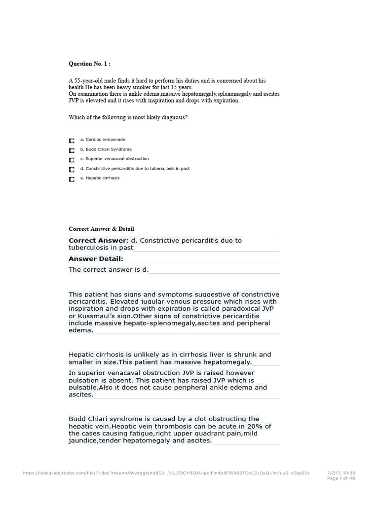 Medical Case Studies and Diagnoses | PDF | Clinical Medicine | Diseases ...