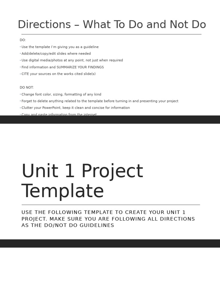Unit 1 Project Guidelines for Sports | PDF