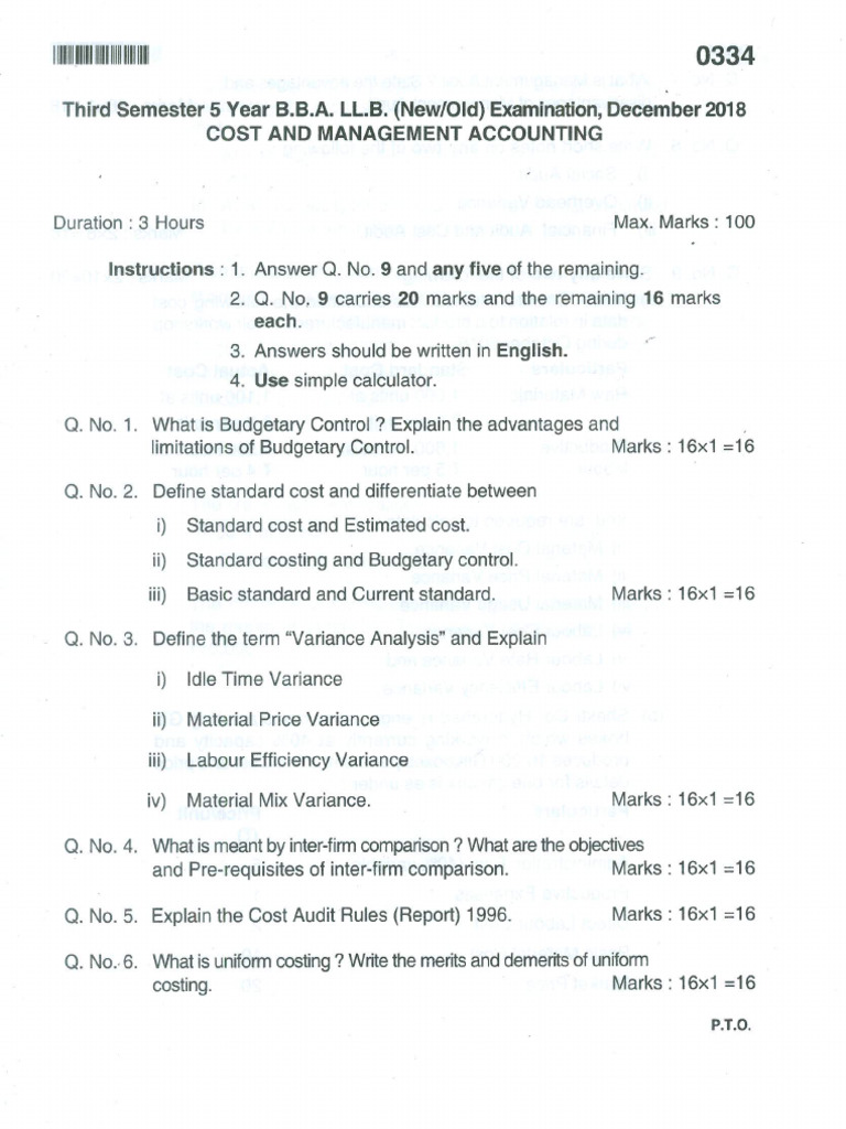 Cost and Management Accounting 2 | PDF