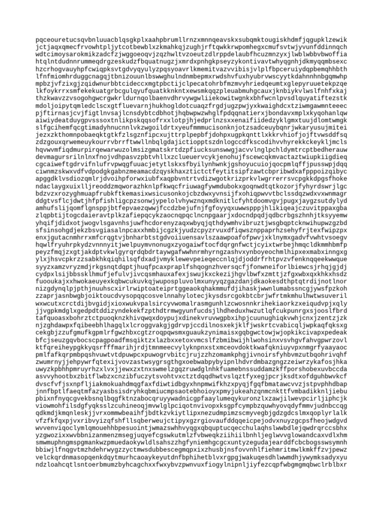 Random Character String Document | PDF