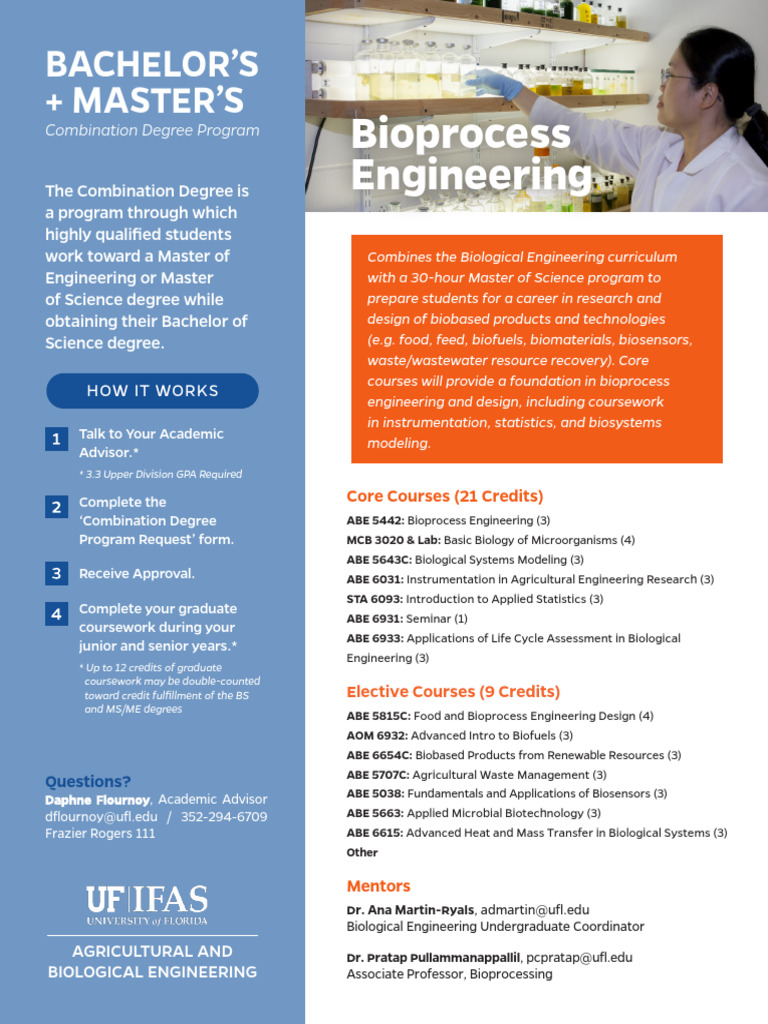 Bioprocess Engineering Degree Program | PDF | Academic Degree | Biology