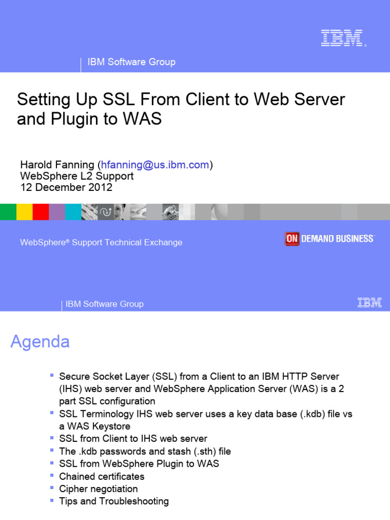 WSTE 12122012 SettingUpSSLClientToWAS 2 | PDF | Transport Layer ...