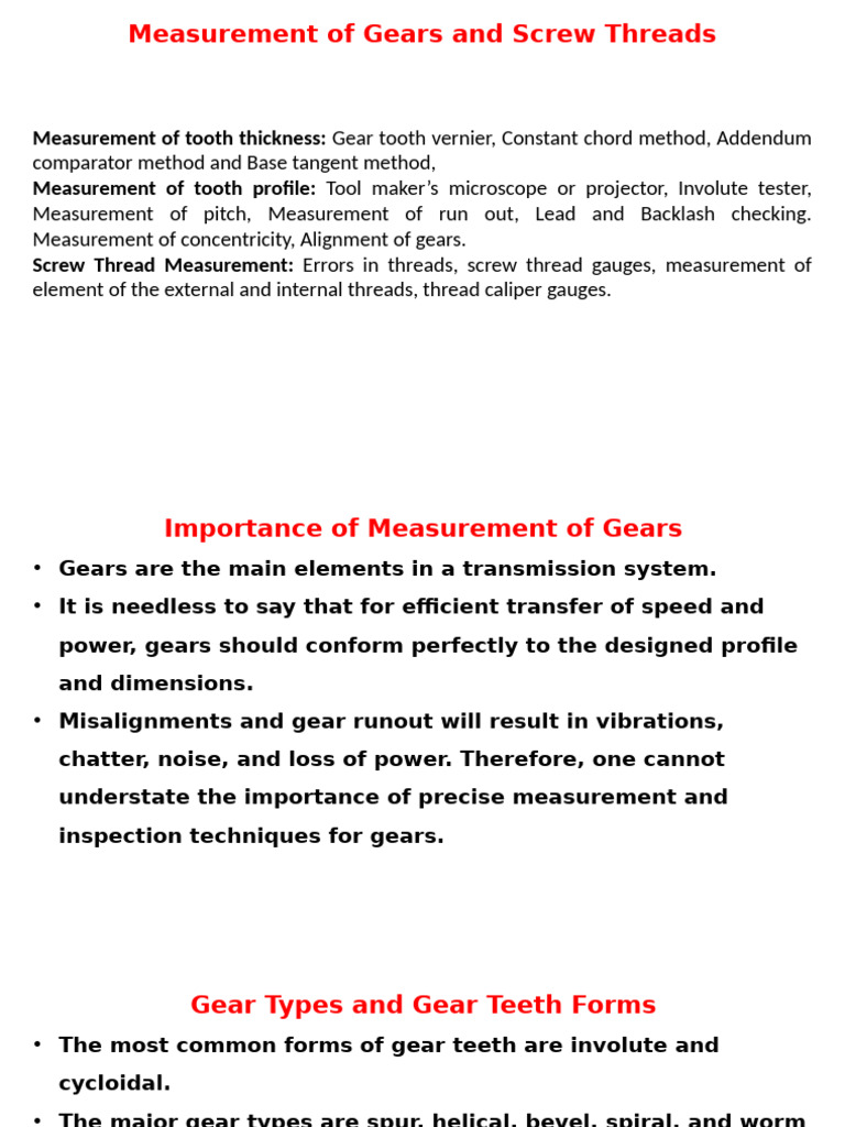 Gears - Revised2 | PDF | Gear | Screw