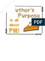 Author's Purpose Pie Poster