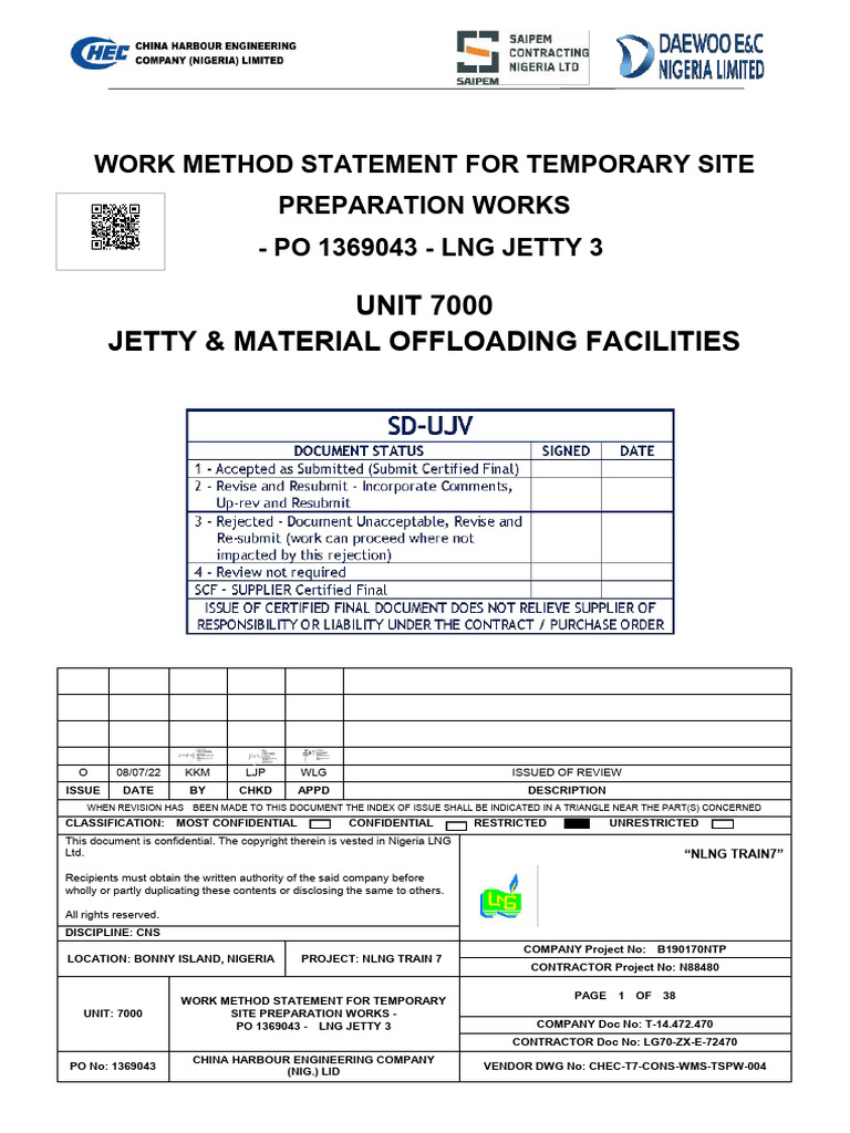 Temporary Site Preparation Method Statement | PDF | Prestressed ...