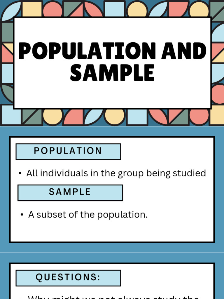 Understanding Population and Sampling Methods | PDF | Sampling ...