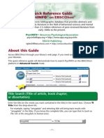 Quick Reference Guide Psycinfo: On Ebscohost