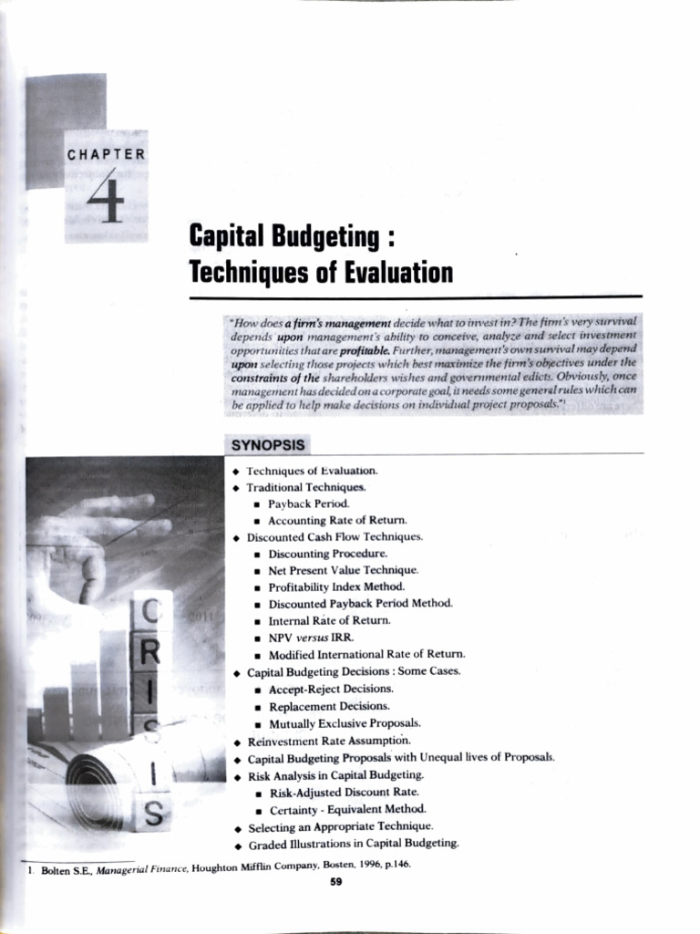 Capital Budgeting Evaluation Techniques | PDF | Capital Budgeting ...