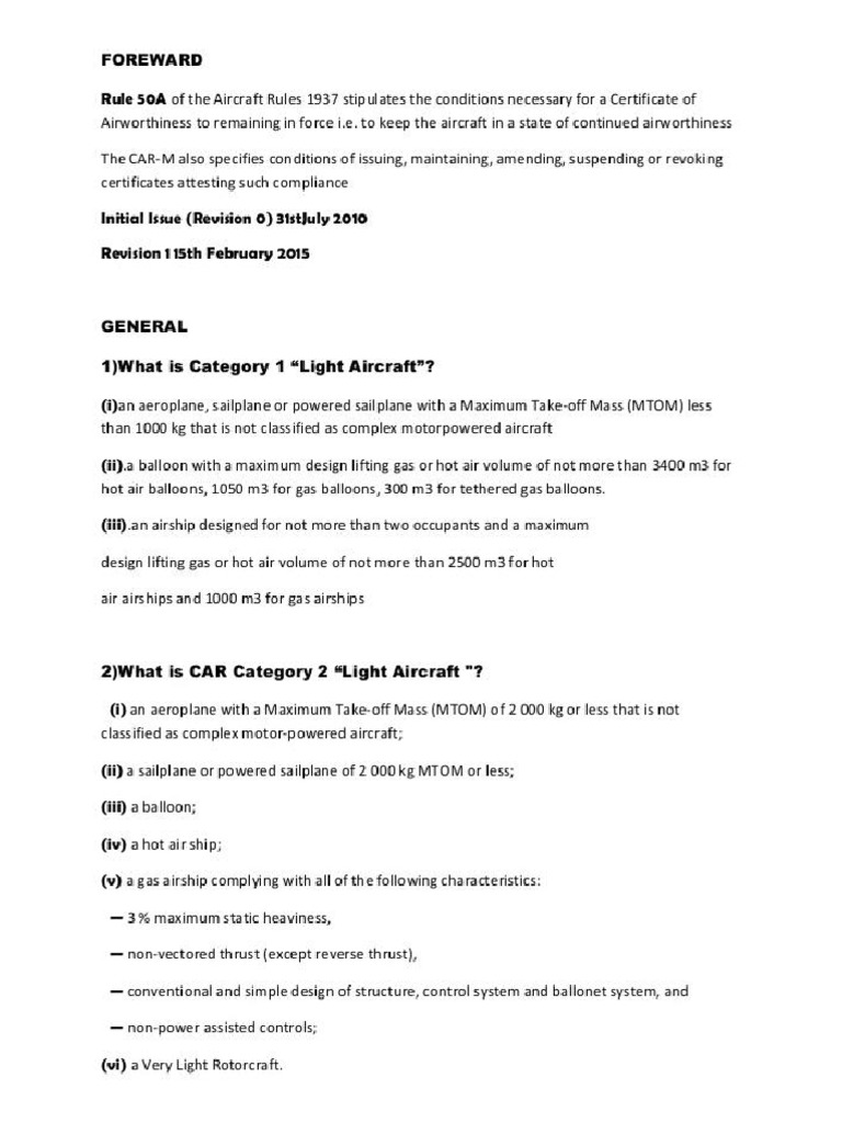 Car M Notes | PDF