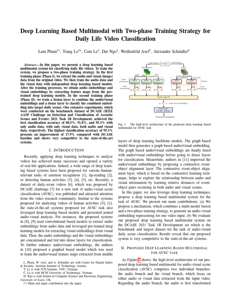 Daily Life Video Classification Using Multimodal | PDF | Deep Learning ...