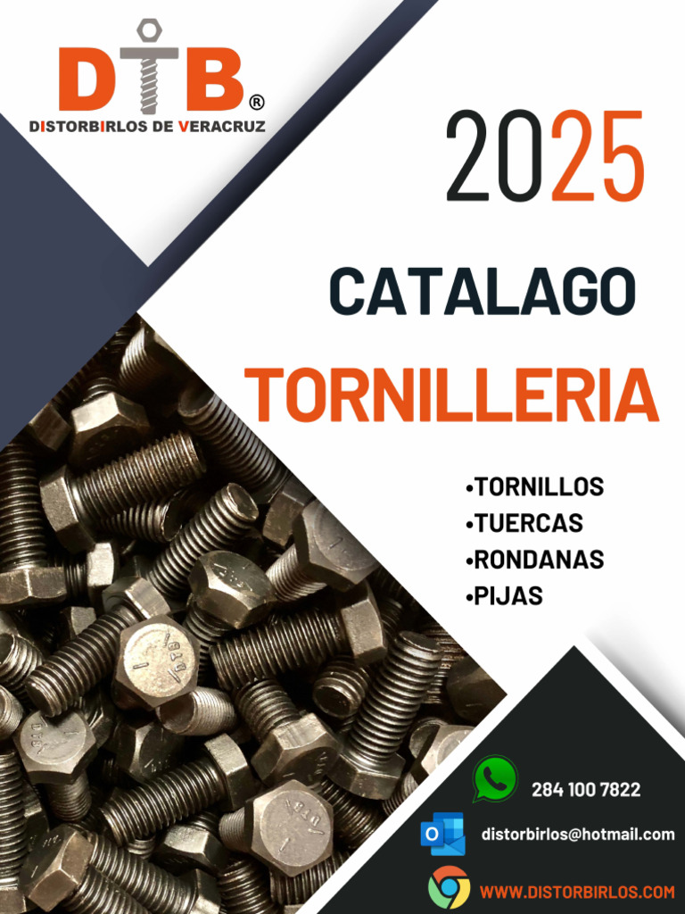 Catálogo de Tornillería Distorbirlos | PDF | Metalurgia | Mecanizado