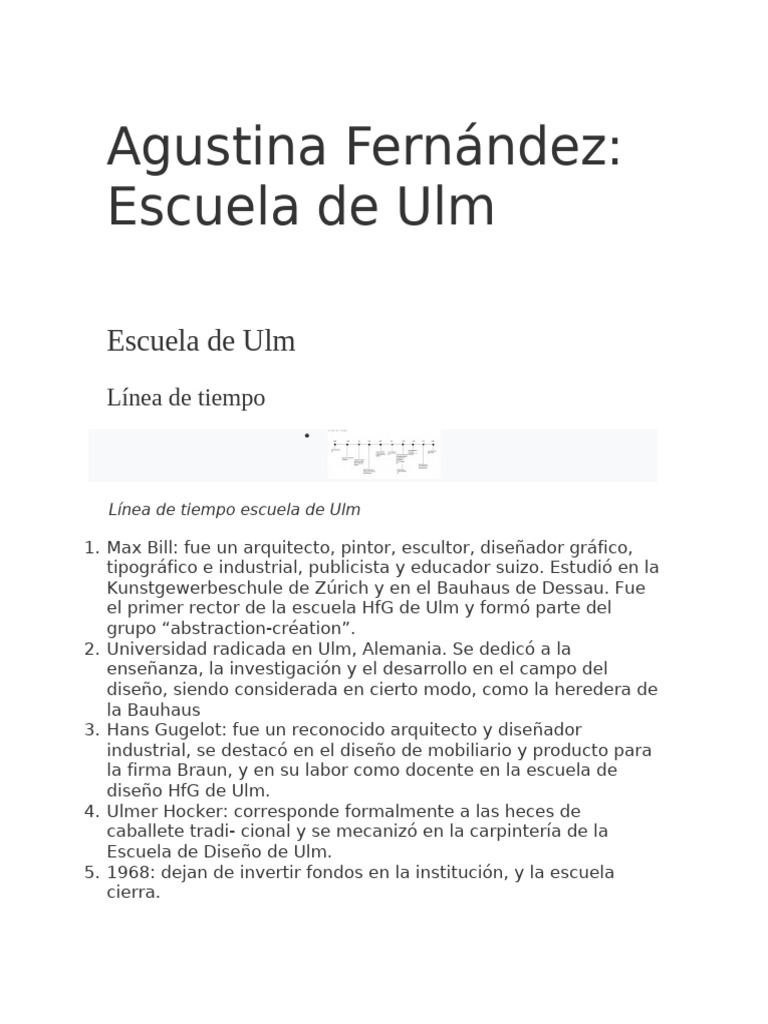 Historia y legado de la Escuela de Ulm | PDF