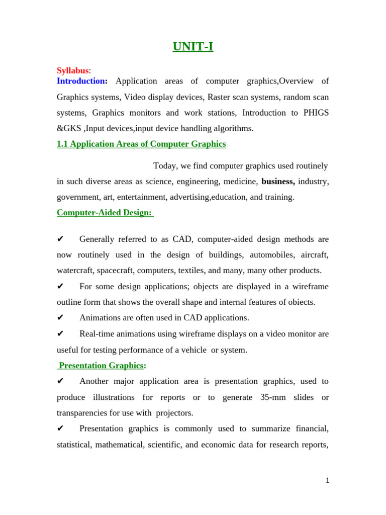 Applications of Computer Graphics | PDF | Liquid Crystal Display ...