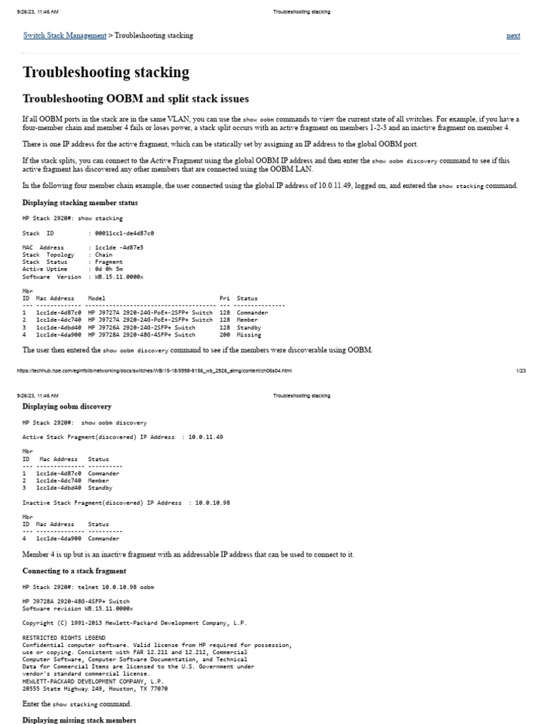 Troubleshooting Stacking | PDF | Booting | Network Switch