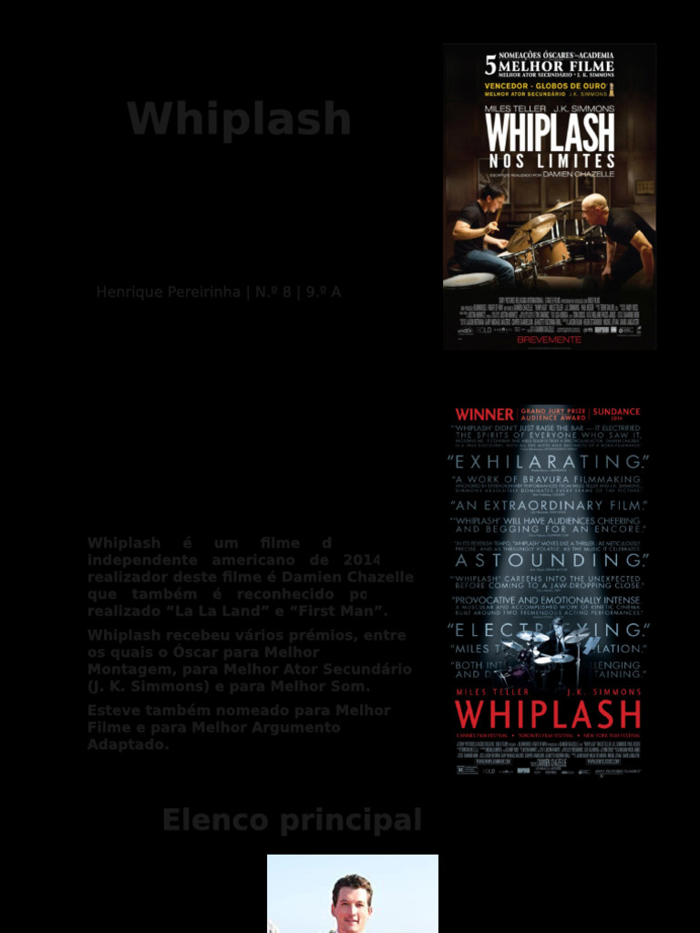 Análise do Filme Whiplash: Drama e Perfeição | PDF