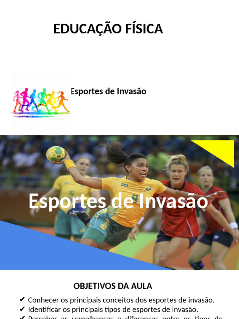 Esportes de Invasão: Conceitos e Tipos | PDF | Futebol | Rugby