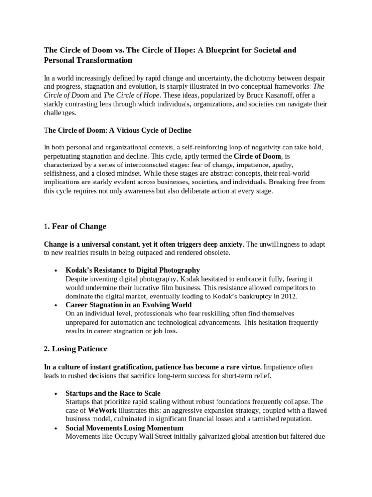 The circle of doom vs pdf innovation governance