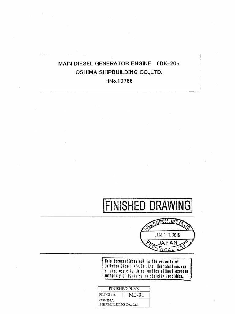 M2-01 Main Generator Engine | PDF