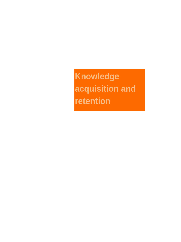 Knowledge Acquisition and Retention Insights | PDF | Learning | Concept