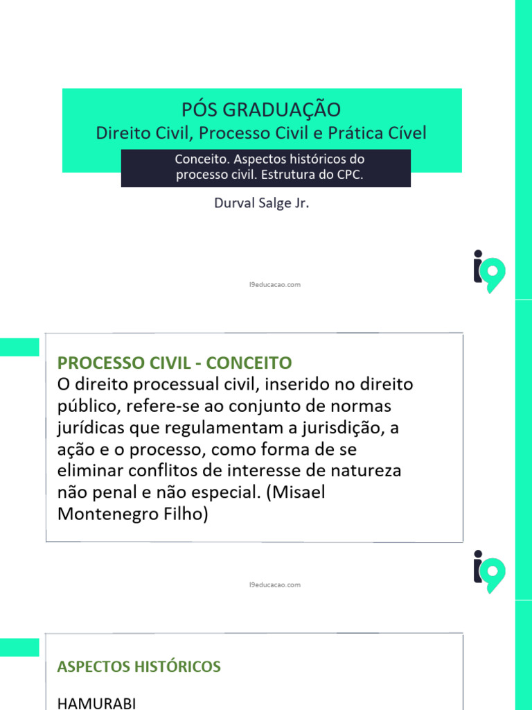Conceito e Estrutura do Processo Civil | PDF | Processo civil ...