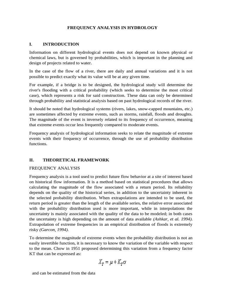 Frequency Analysis in Hydrology | PDF | Normal Distribution | Standard ...