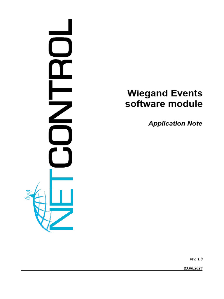NetControl WiegandEvents APN-1.0 en | PDF | Software | Information